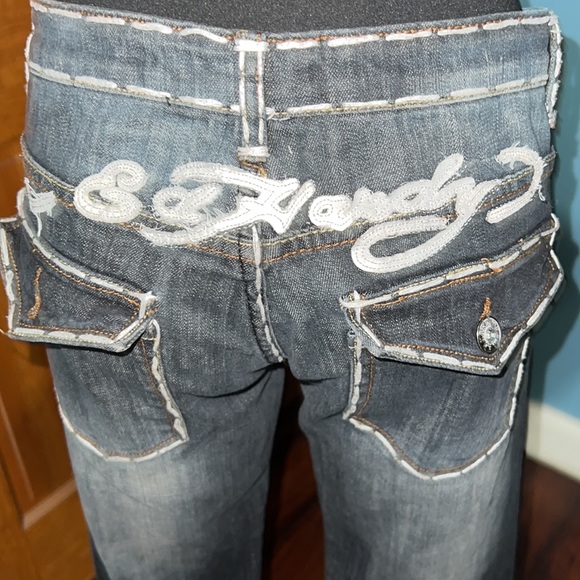 Vintage Ed Handy Jeans, black with white stitching. ONE OF A KIND. - Picture 5 of 6